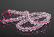 Kwarc różowy  fasetowane kule 6 mm -  sznur