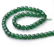 Onyks zielony fasetowane kostki 5 mm - sznur
