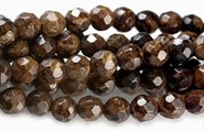 Bronzyt  fasetowane  kule 4,2 mm - sznur