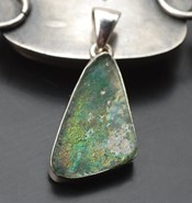 Szkło antyczne wisiorek srebro 925  ( W2)