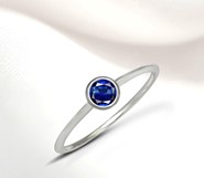 Kyanit pierścionek koło 4 mm  (R7)