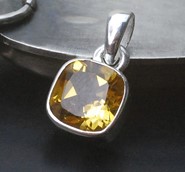 Cytryn wisiorek srebro 925 (W8)