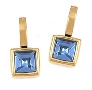 Stal chirurgiczna kwadrat z cyrkonią (Szafirowy)