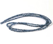 Diament surowy 2-3 mm niebieski - sznur 20 cm