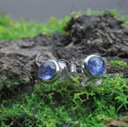 Tanzanit kolczyki  srebro 925 (K2)