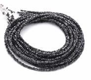 Diament surowy 2-3 mm czarny - sznur 20 cm