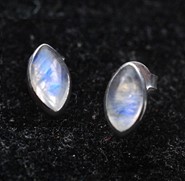 Kamień księżycowy kolczyki  srebro 925 (K3)