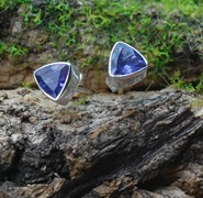 Iolit kolczyki  srebro 925 ( K1)