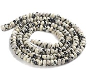 Jaspis dalmatyńczyk oponki 6 mm -  sznur