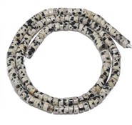 Jaspis dalmatyńczyk krążki 4 mm -  sznur