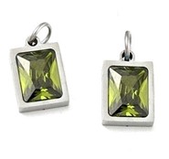 Stal chirurgiczna prostokąt z cyrkonią (Oliwin)