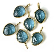 London blue topaz zawieszka liść srebro 925 (Z19)