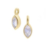 Kamień księżycowy zawieszka markiza srebro Z7