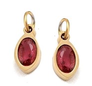 Stal chirurgiczna owal z cyrkonią ( Rubinowy)