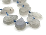 Labradoryt surowe kamienie łezki  -  sznur