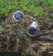 Iolit kolczyki  srebro 925 (K2)