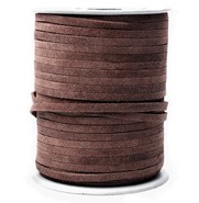 Rzemień zamszowy brązowy 5 mm -  1 metr  ( IN)