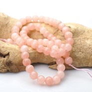 Jadeit  kule 6 mm  - sznur ( pastelowy róż)