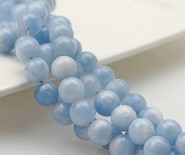 Jadeit  kule 8 mm  - sznur (niebieski)