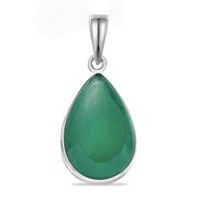 Onyks zielony wisiorek srebro 925 kropla (W1)