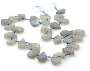 Labradoryt surowe kamienie łezki  -  sznur