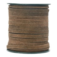 Rzemień zamszowy j.brąz 5 mm -  1 metr  ( IN)